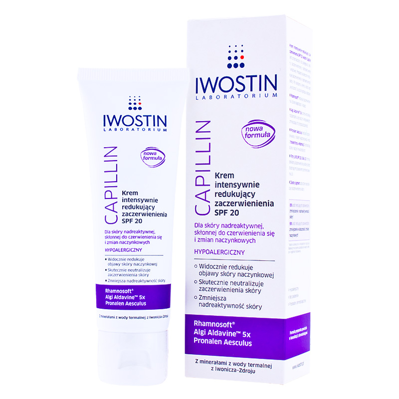 IWOSTIN CAPILLIN Krem intensywnie redukujący zaczerwienienia SPF20 40ml*