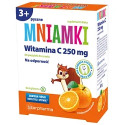 MNIAMKI Witamina C 250 mg pastyl.do ssania 60tabl *
