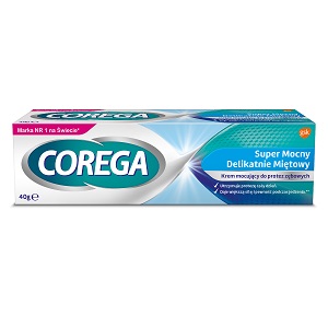 Corega Super Mocny Krem mocujący do protez delikatnie miętowy 40g *