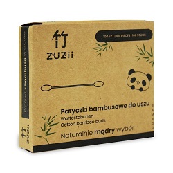 ZUZII PATYCZKI HIGIENICZNE BAMBUSOWE Z BAWEŁNĄ 100 SZT *