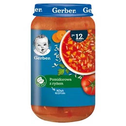 GERBER Zupka pomidorowa z ryżem  po 1 roku  250 g