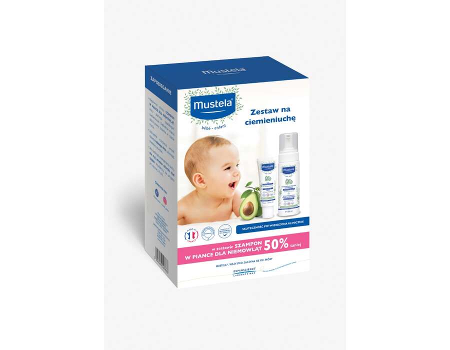 MUSTELA Zestaw na ciemieniuchę Krem 40ml+ Mustela Szampon w piance 150ml