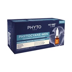 PHYTO PHYTOCYANE Kuracja Przeciw Wypadaniu Włosów dla Mężczyzn postępujące wypadanie włosów