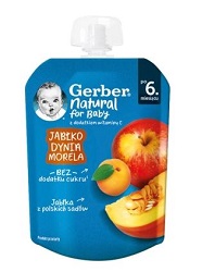 GERBER Deserek Jabłko dynia morela po 6 mies.