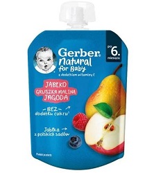 GERBER Deserek Jabłko gruszka malina jagod