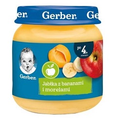 GERBER Deserek jabł z banan morel 125