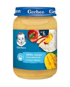 GERBER Jabłka mango i brzoskwinie z twaroż