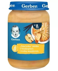 GERBER szarlotka jabłka z biszkoptem 190g