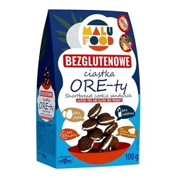 Ciastka kakaowe bez cukru bezglutenowe 100g Malu Food*