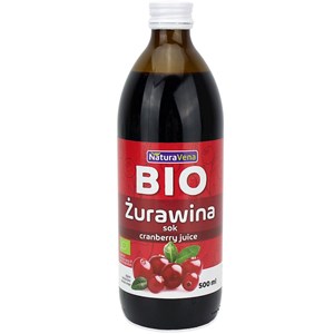 SOK Z ŻURAWINY 100 % BIO 500 ml - NATURAVE
