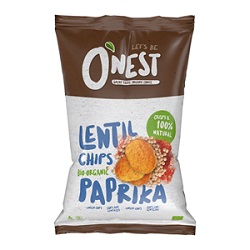 Chipsy z soczewicy paprykowe bezglutenowe 75g O’nest*