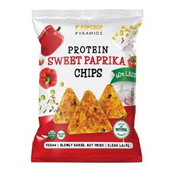 Chipsy piramidki proteinowe o smaku słodkiej papryki bezglutenowe 60g Popcrop*