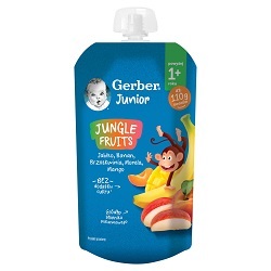 GERBER Deser jabłko, banan, brzoskwinia, morela, mango 110 g *