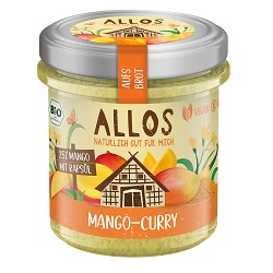 Pasta kremowa z mango i curry bezglutenowa BIO 140 g - ALLOS* data ważności 14.04.2026