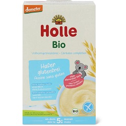 Kaszka owsiana pełnoziarnista - bez cukru, bezglutenowa od 5 miesiąca BIO 250 g - HOLLE*