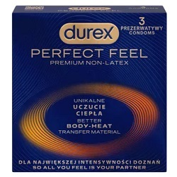 Durex Perfect Feel Premium Non-Latex, prezerwatywy nielateksowe 3 szt.*