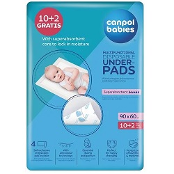 Canpol Babies Podkłady z paskiem samoprzylepnym 90x60 78/002NEW 12 szt. *