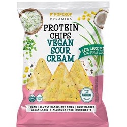 Chrupki piramidki proteinowe o smaku kwaśnej śmietany ze szczypiorkiem 60g Popcrop*