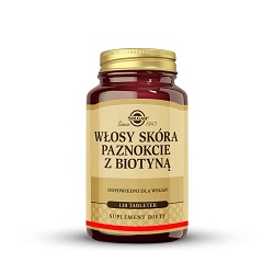 SOLGAR Włosy Skóra Paznokcie Z Biotyną 120 tabl. *