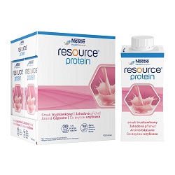 Resource Protein, płyn, smak truskawkowy, 4x200 ml*